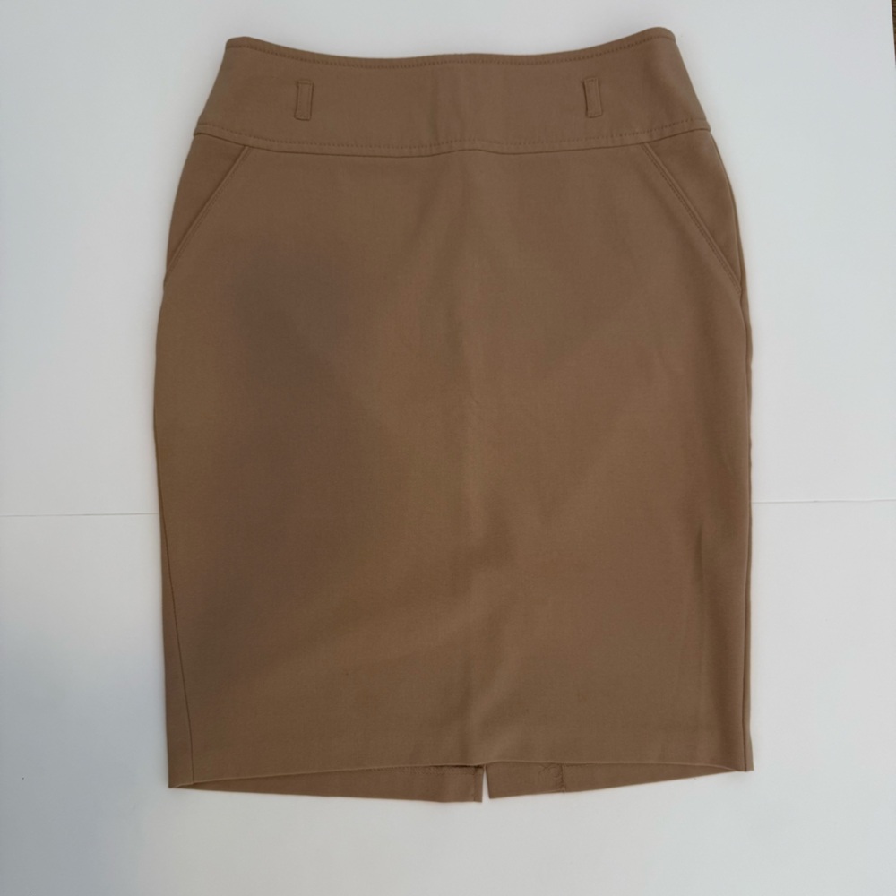 Papaya Tan Pencil Skirt
